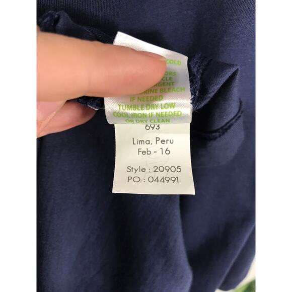 Lilly Pulitzer Marina Pima Cotton Embroidered Navy & White Nautical Coastal Prep - Picture 7 of 10